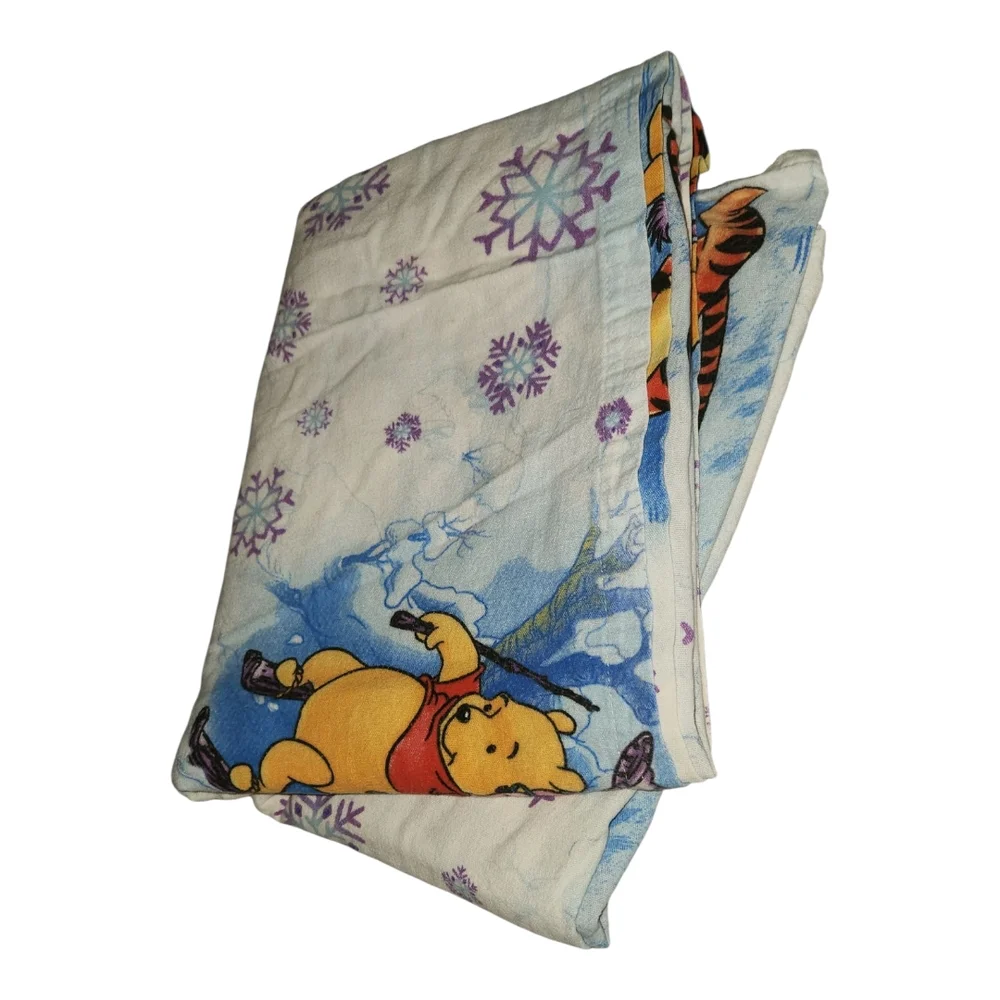 90s‎ Disney Winnie the Pooh Flat Sheet Twin 100% Cotton